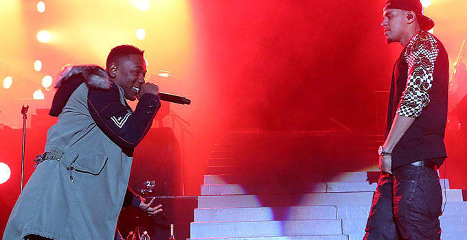 Kendrick Lamar Brings J. Cole Out At Detroit Show